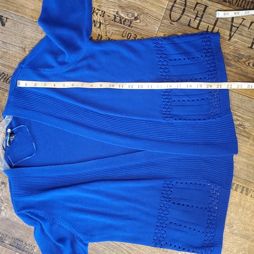 Sweaterworks, royal blue, long-sleeve, acrylic, sweater, size large - Picture 8 of 11